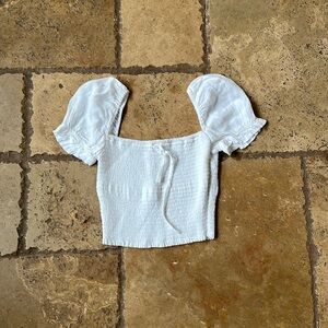 Wilfred White Puff Sleeve Top S